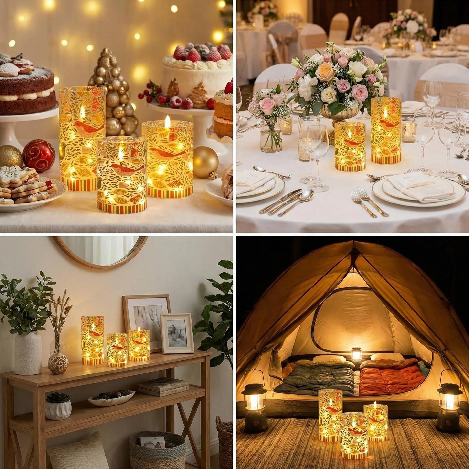Uv-printed new magpie replaceable pattern luminous decorative candle 7.5 electronic candle factory direct sales pic 5