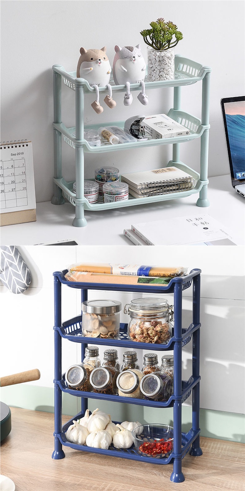 落地置物架厨房调料瓶台面桌面收纳架卫生间储物架学生宿舍整理架详情1