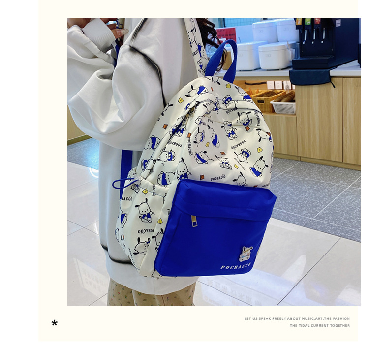 New cute cartoon Sanrio Pacha Dog backpack, a lightweight schoolbag for junior and senior high school students with cartoon comics pic 15
