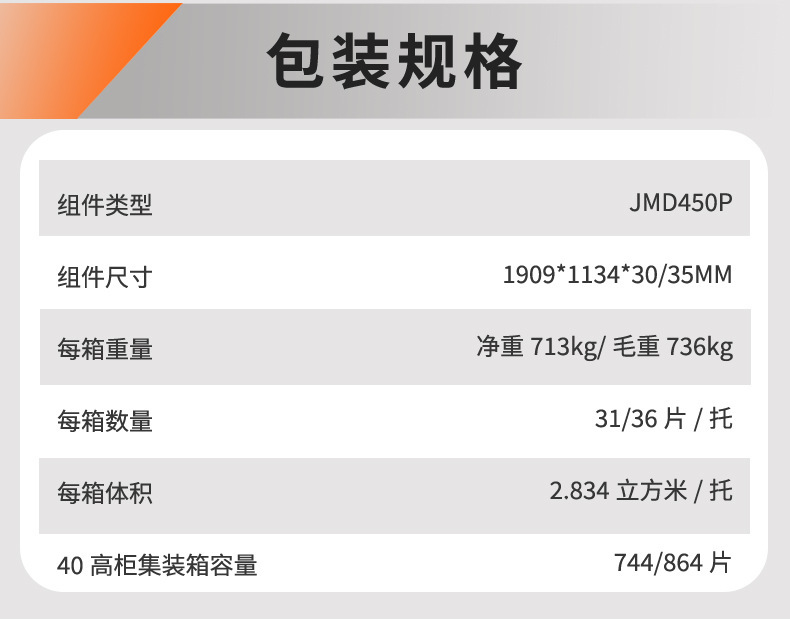 单晶450W家用光伏太阳能板太阳能光伏发电系统光伏板Solar panel详情6