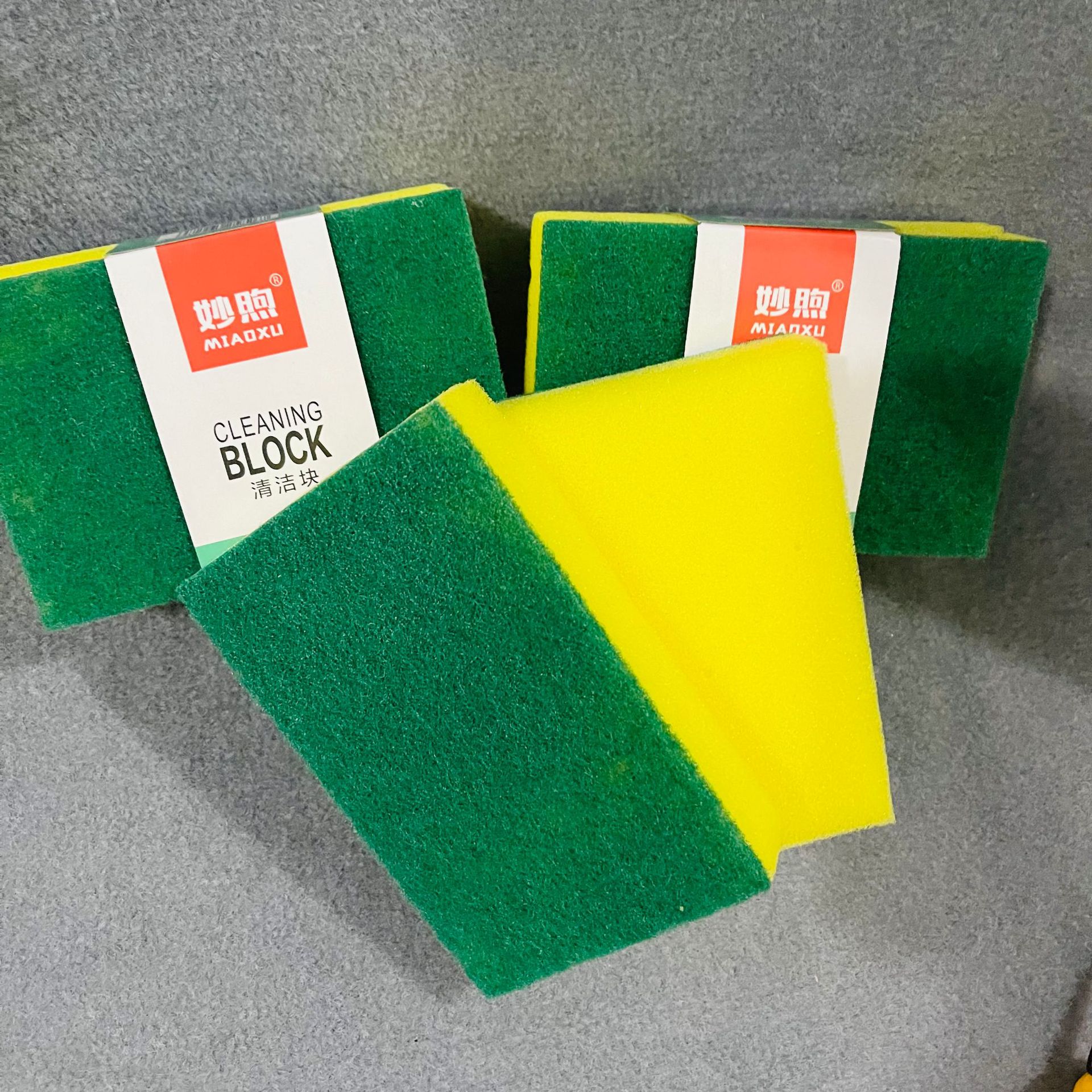 【 Zone 3-2 】826 Large Sponge blocks 15/ pack 300/ box Thick type 2 pieces Large sponge dishwashing sponges Dishwashing sponges cleaning blocks 2 pieces sponge sponges 2 yuan supply pic 4