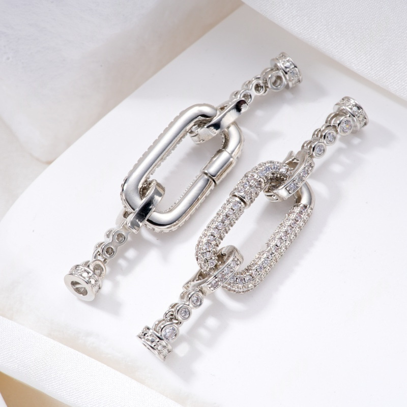 Pearl necklace buckle chain, full zirconium heavy industry handcrafted end buckle, connecting buckle, mother-and-child buckle, sweater chain diy accessories pic 8