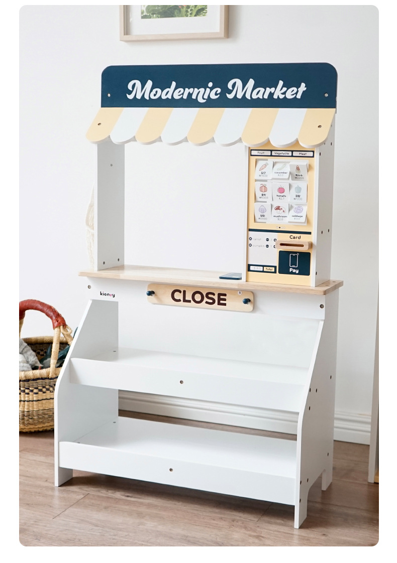 木制仿真售卖架水果摊过家家儿童玩具套装幼儿园游戏玩具现货批发详情26