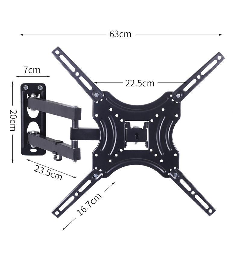 General adjustable telescopic TV wall mount display, multi-functional telescopic swing TV stand for direct supply to foreign trade pic 7