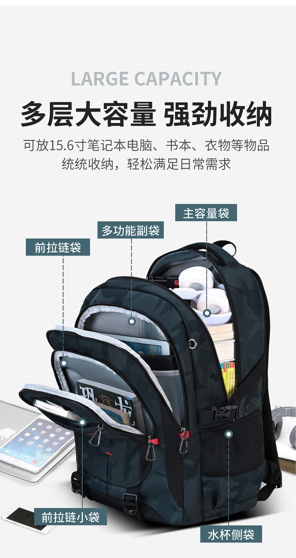 2025 nuevo estudiante de secundaria mochila de escuela para niños junior junior junior junior junior junior mochila de gran capacidad para hombres reducción de carga protección de arnes para hombres pic 8