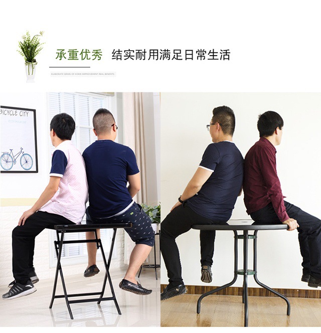 户外餐桌钢化玻璃阳台折叠桌室外摆摊奶茶露天休闲庭院桌椅三详情9