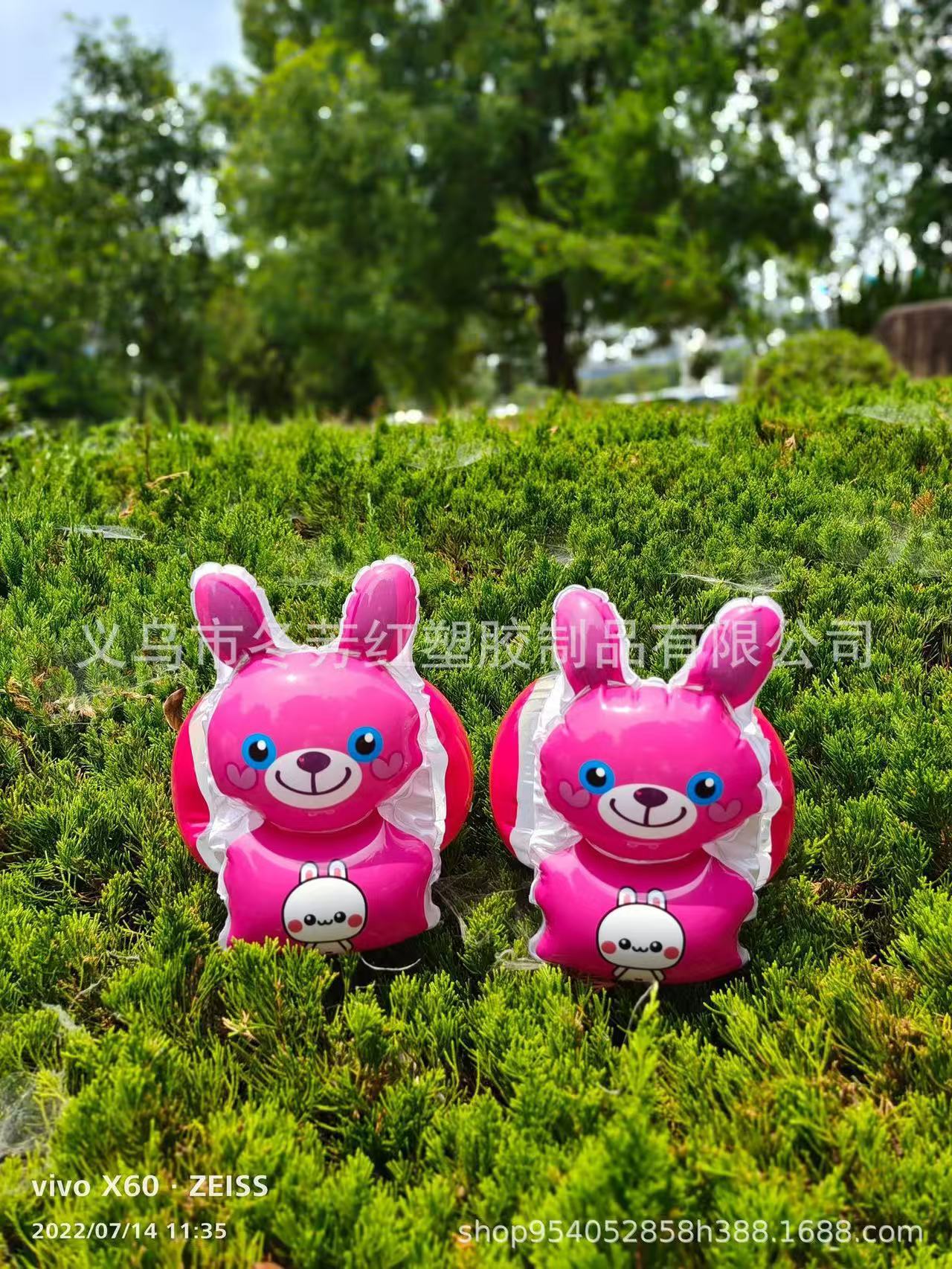 厂家直供儿童卡通3D立体加厚加大水袖学游泳手臂圈休闲户外充气旅行枕详情6