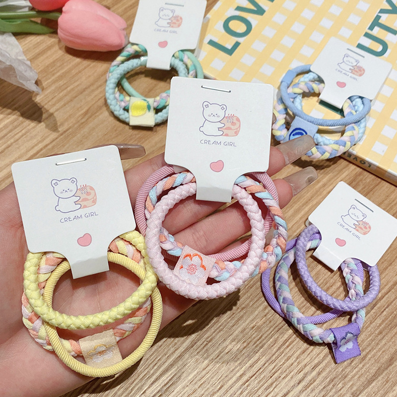 套装高弹力皮筋女扎头发圈简约耐用不伤发头绳高马尾发绳头饰批发详情9