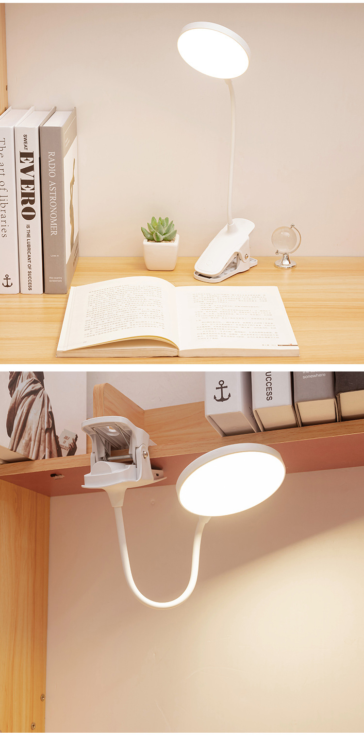 Eye-protecting desk lamp, study-specific clip, night light, dormitory charging led bedside reading light, cross-border student gift pic 18