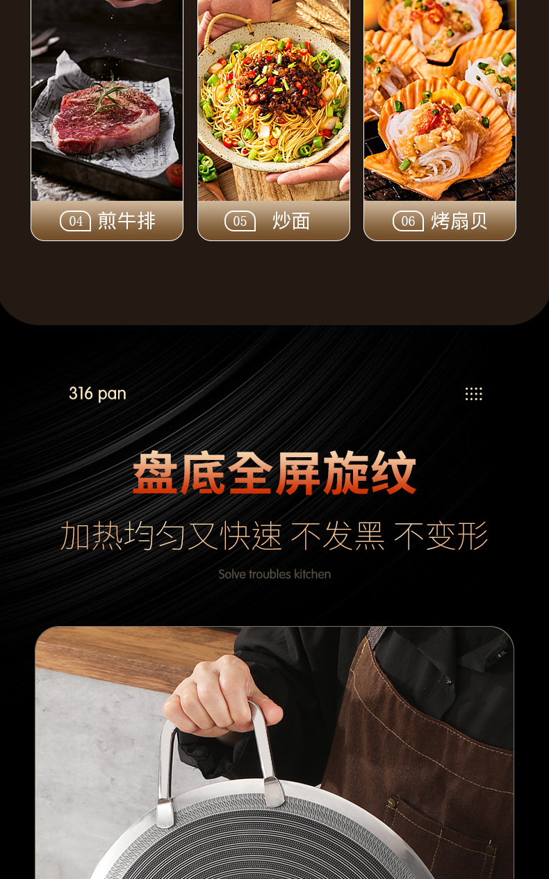 316不锈钢烤盘韩式户外露营不粘锅 卡式炉专用铁板烧煎烤肉盘家用详情17