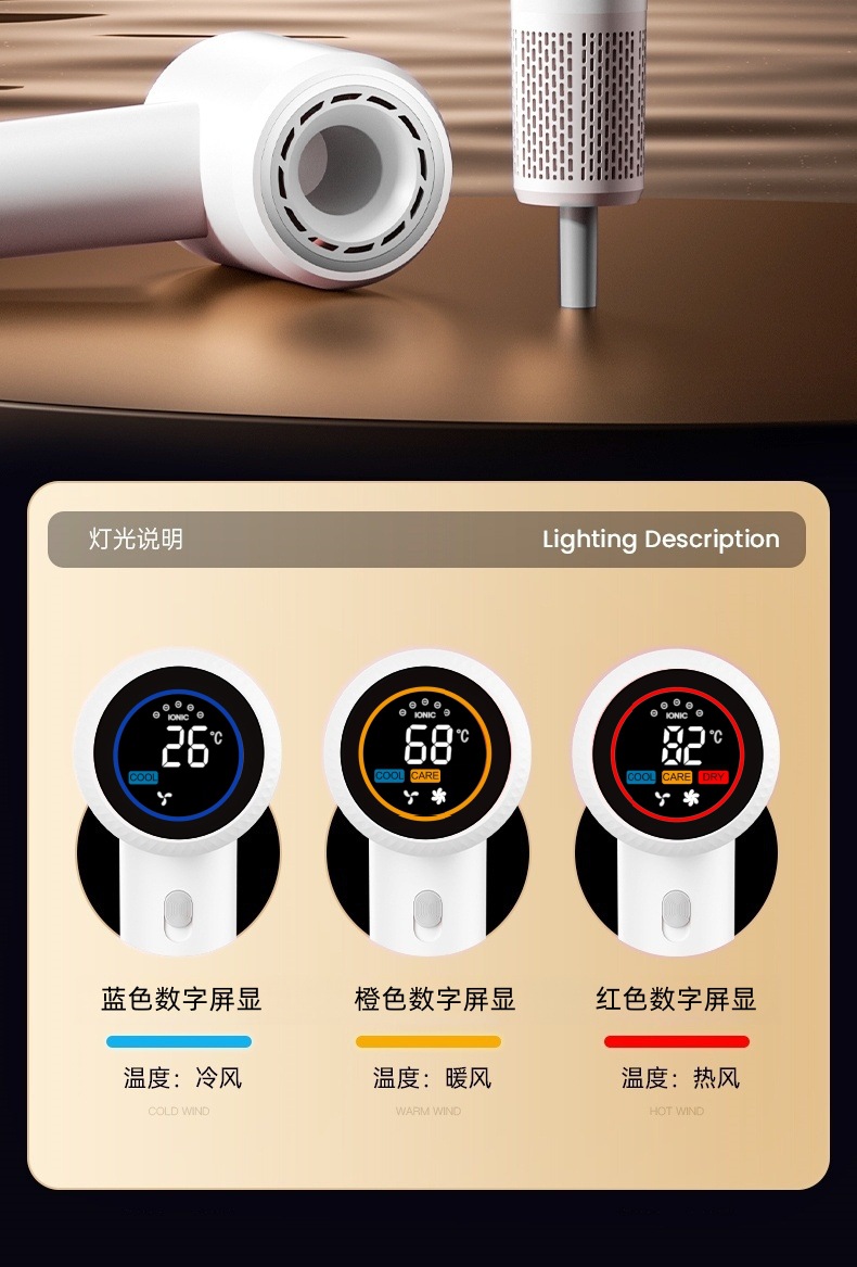 高速吹头发无叶吹风机家用负离子不伤发电吹风发廊理发店护发跨境详情8