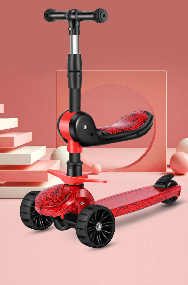 2024热销款滑板车带音乐五合一滑板车1-6岁可骑可坐全包围式滑板详情5