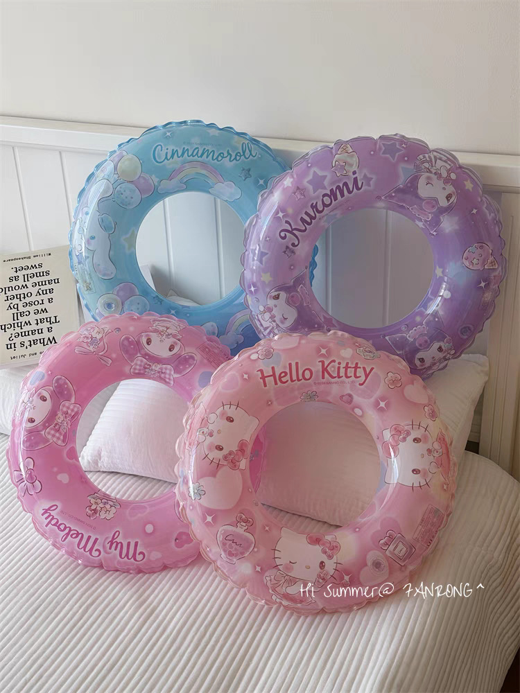三丽鸥卡通游泳圈加厚充气救生圈腋下圈库洛米凯蒂猫美乐蒂厂家直供运动户外游泳用品详情5