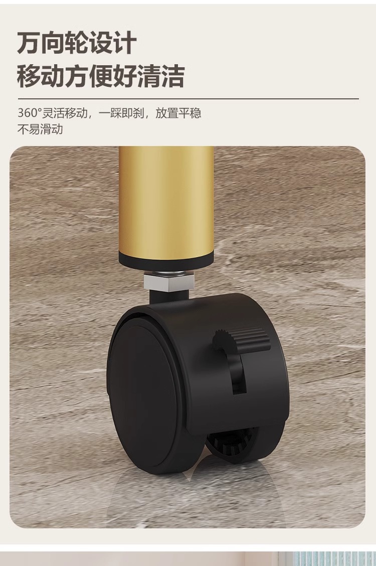 衣帽架落地杆式多功能挂衣架卧室立式衣服架带筐移动家用晾衣架详情12