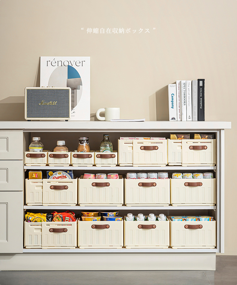 可伸缩橱柜收纳盒塑料抽屉盒子玩具內衣杂物整理箱厨房桌面收纳盒详情17