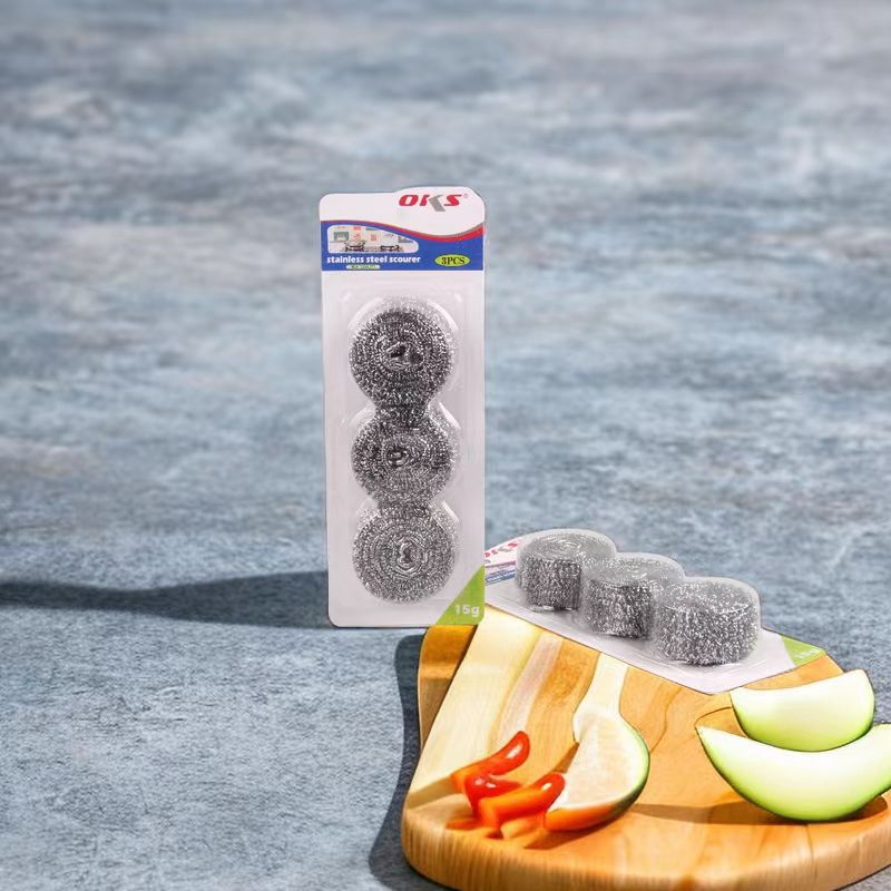 Household steel wool balls, stainless steel cleaning balls, pot brushes, dish brushes, steel wool balls, kitchen dish cleaning balls, OKS pic 4