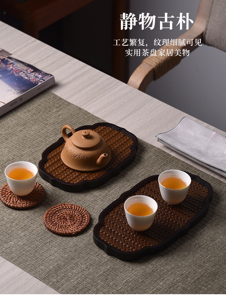 中式复古竹制小茶盘席面家用托盘壶承果盘古典茶具小型干泡台茶道详情15