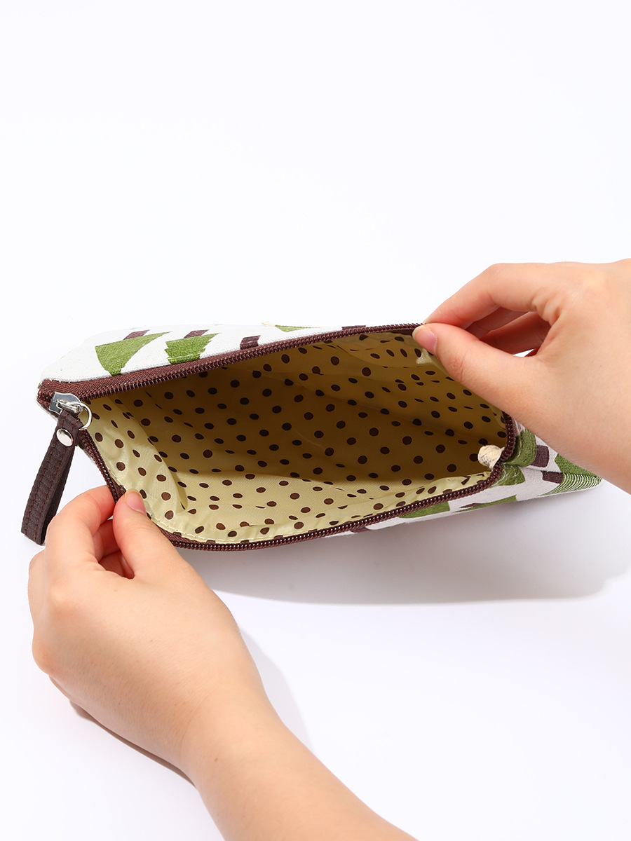 Cross-border large linen makeup bag, multi-functional, hand-held bag, mobile phone coin purse, makeup storage bag, customizable pic 23