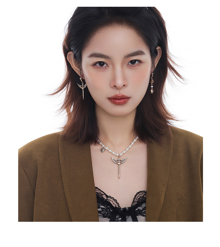 丘比特之翼系列耳环原创设计感精致时尚复古高级感独特百搭耳饰女详情11