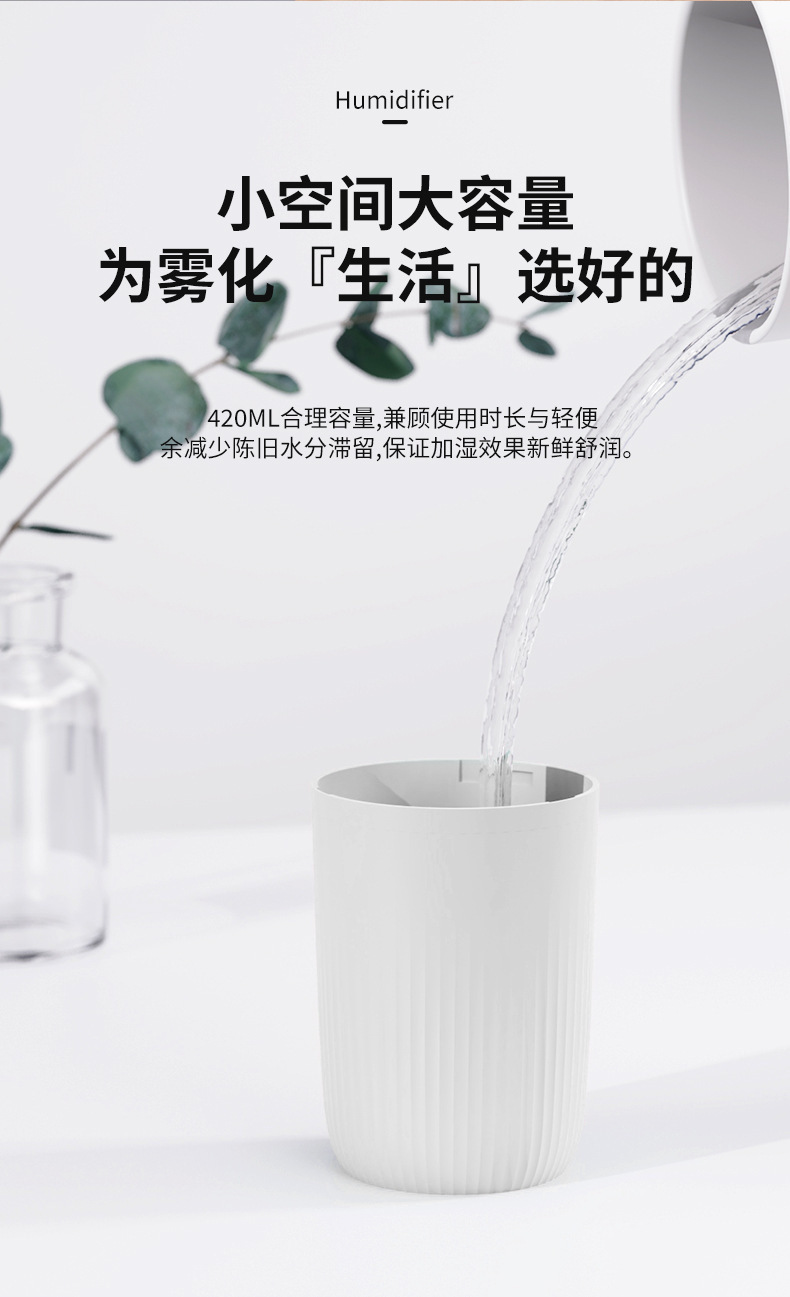 新款usb插电加湿器 家用卧室桌面小型便携迷你大雾量补水喷雾礼品详情5