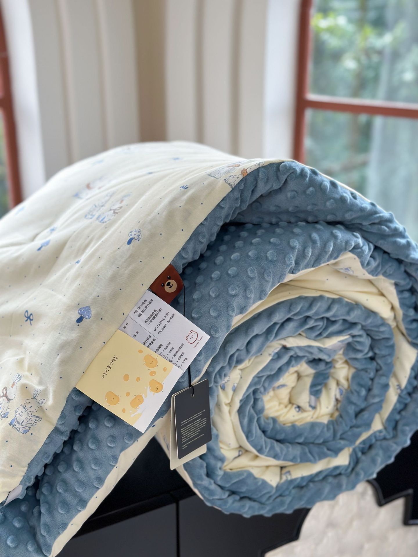 13372 All-cotton cartoon small floral print spring and autumn quilt soothing, bean quilt warm and fleece winter quilt core pic 9