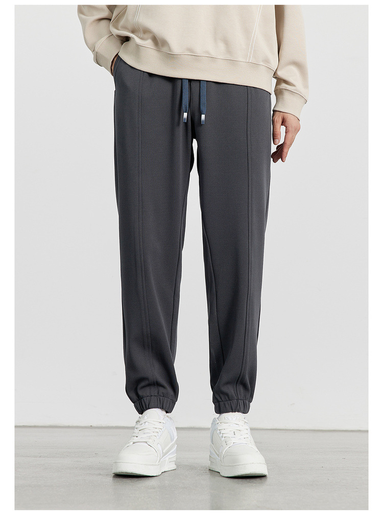 WOOG2005男装2024秋冬季新款抗皱束脚休闲裤男士卫裤运动裤 时尚舒适耐磨男士运动裤详情14