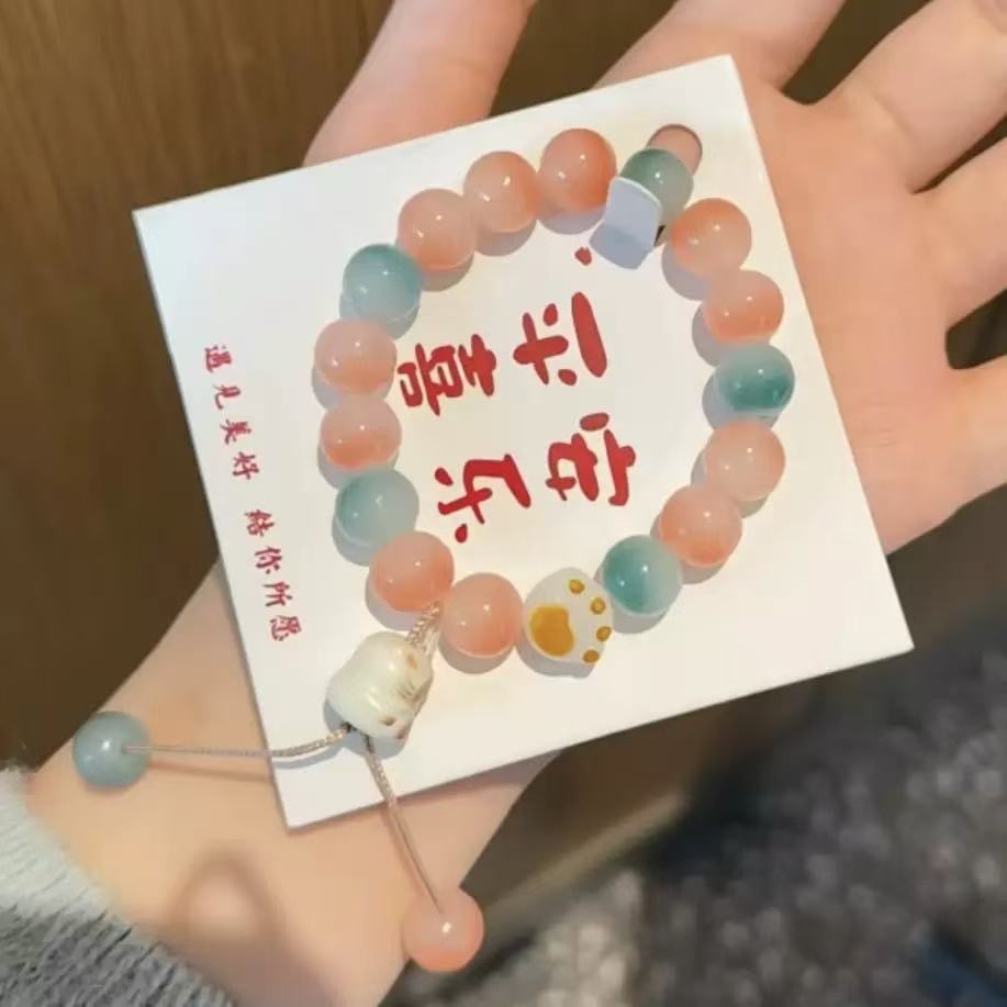 花前醉小青柠猫青提手串猫爪手持高颜值手链女手捻绕指柔手串手持详情13