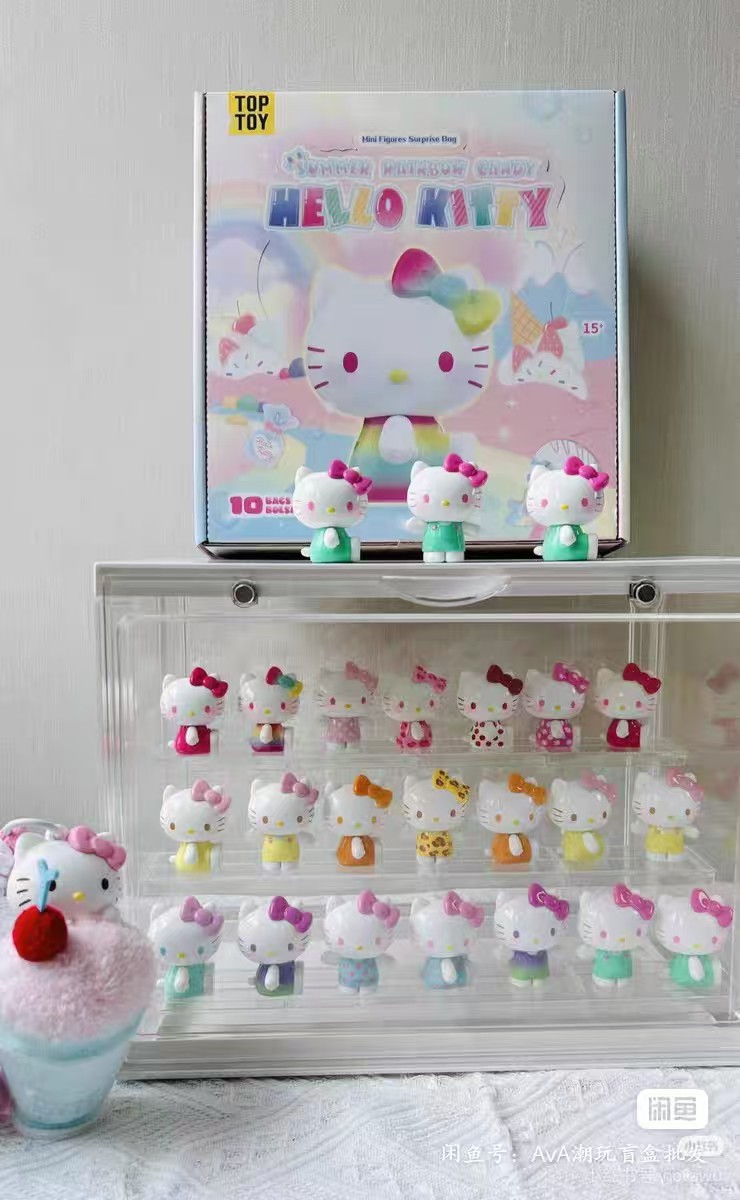 正版HelloKitty夏日彩虹糖系列盲袋盲盒整端送女生礼物摆件萌粒详情1