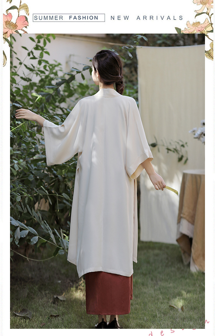 The new spring and summer Hanfu Song Dynasty dress is versatile and slimming. The improved Song Dynasty style halter three-piece set by Changgan Temple for women pic 43