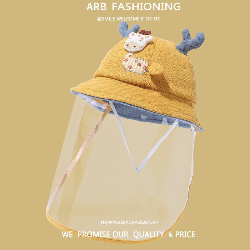 婴儿防护面罩0岁儿童宝宝防护帽防飞沫隔离外出帽子秋冬一岁详情11