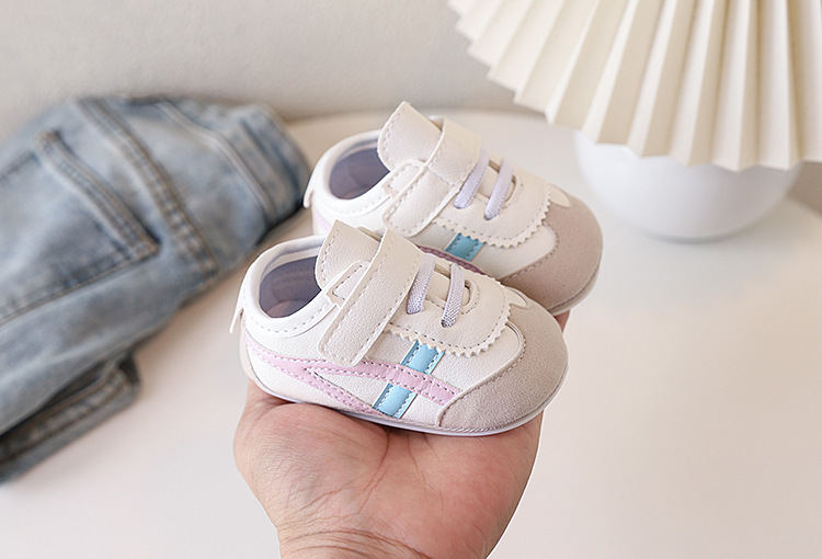 New Spring and Autumn baby sports shoes for boys and girls, color-blocking soft-soled baby shoes, soft-soled baby shoes for 0-1 year old toddlers, no single shoes that fall off pic 14