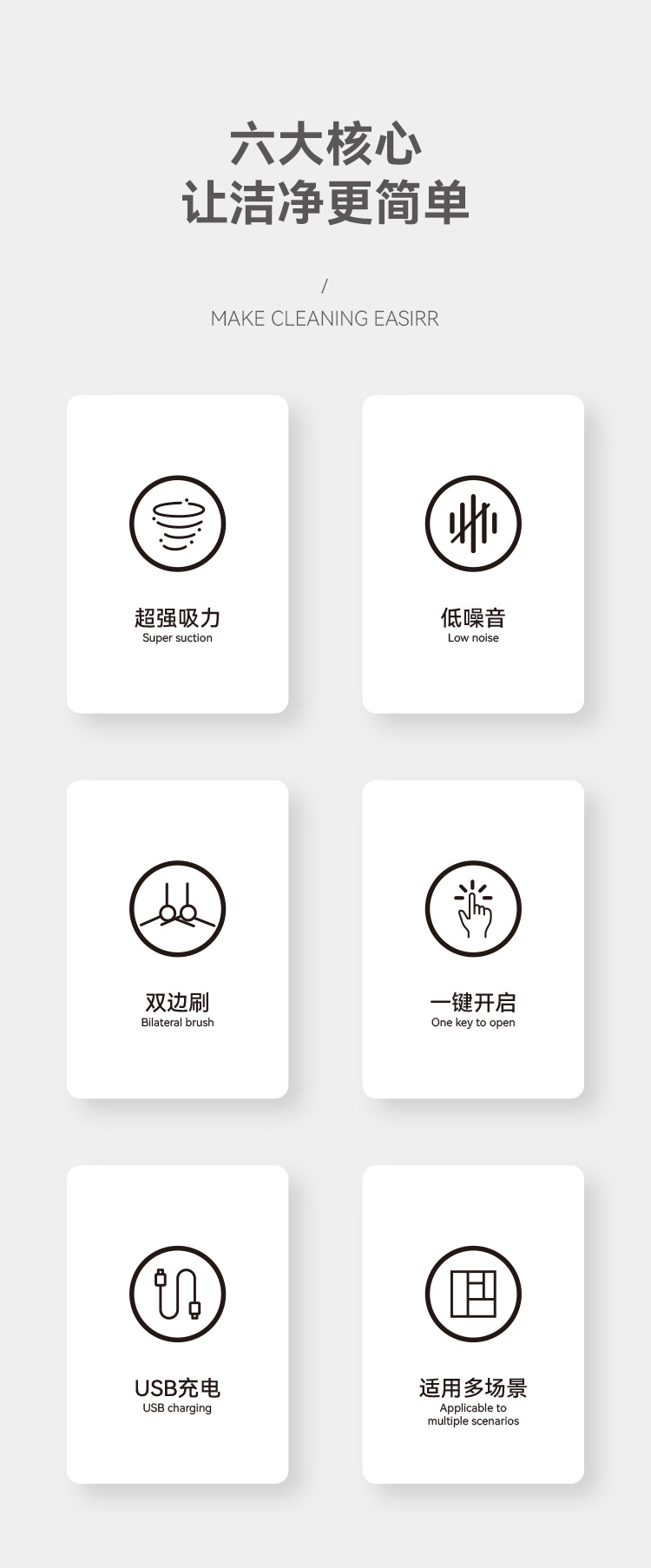 跨境专卖扫地机器人USB充电智能三合一扫吸拖礼品批发详情2