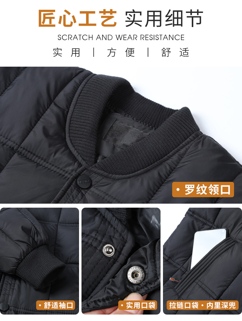 中老年男士棉衣羽绒棉爸爸棉衣加厚外套老人内胆棉服爷爷内穿冬装详情6