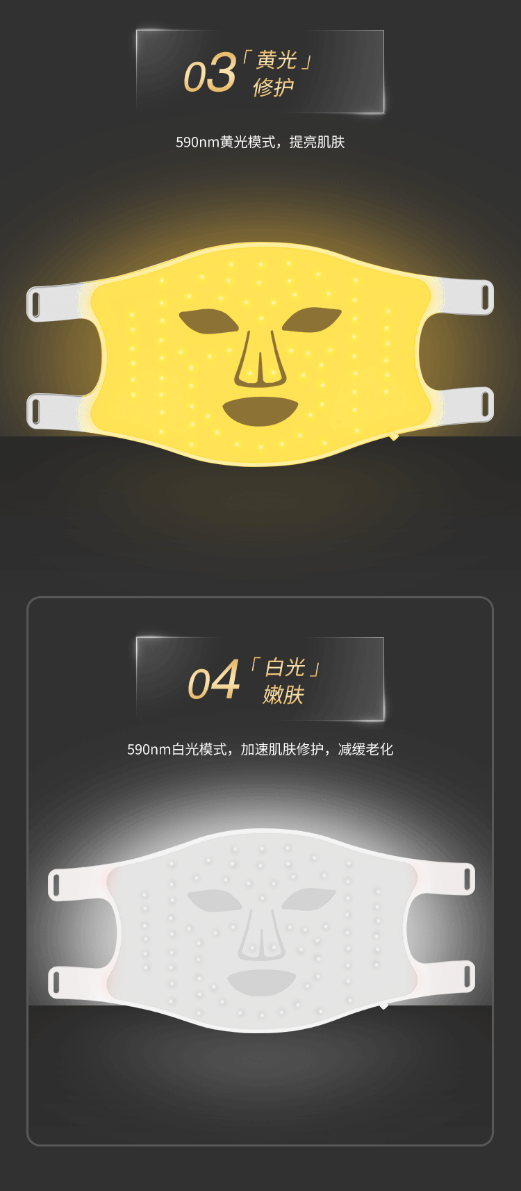 新款硅胶光疗面膜仪 家用LED光子嫩肤面罩红外彩光美容仪光子面罩详情14