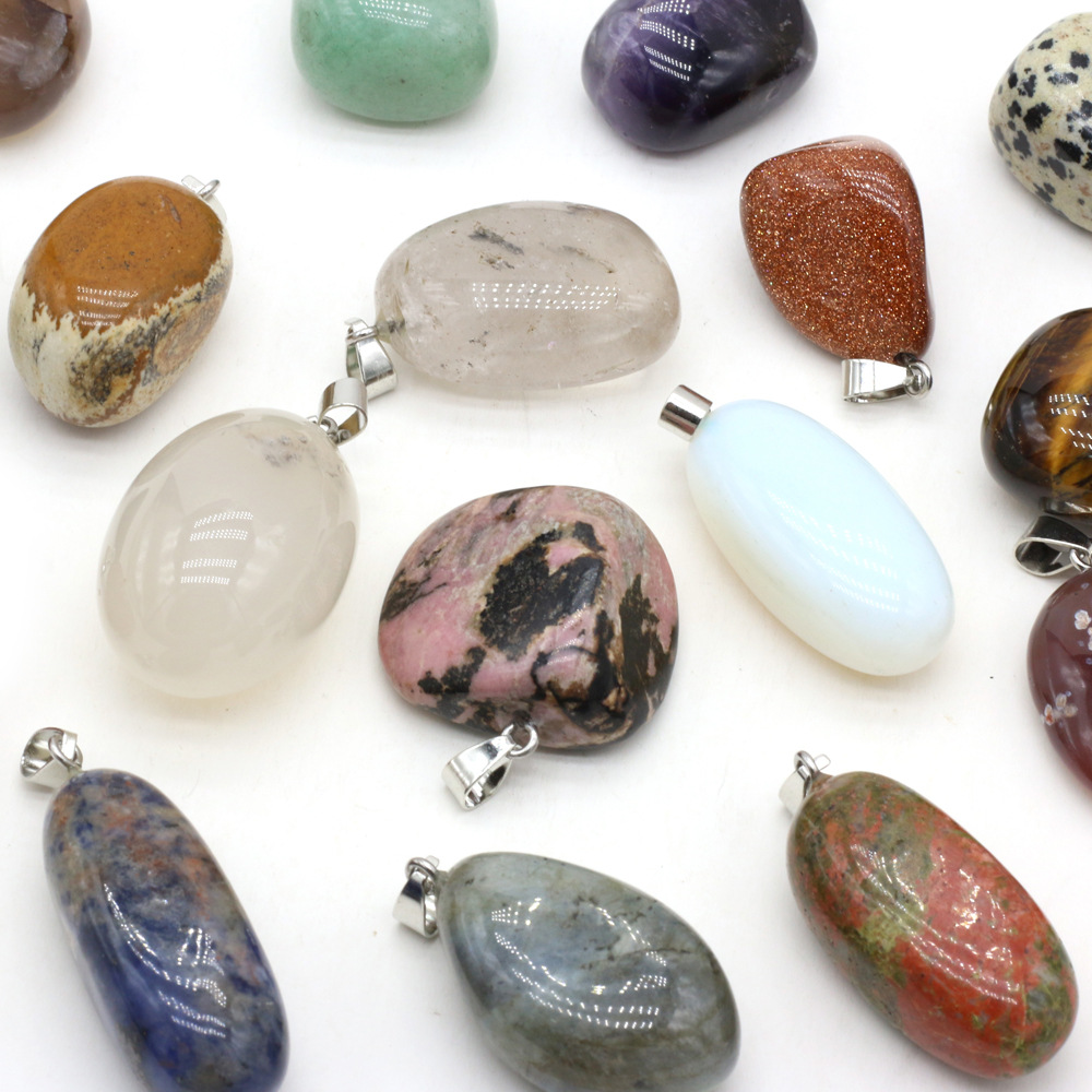 Cross-border exquisite natural stone irregularly shaped pendants, DIY jewelry accessories, handcrafted earrings and necklaces, wholesale and production pic 19