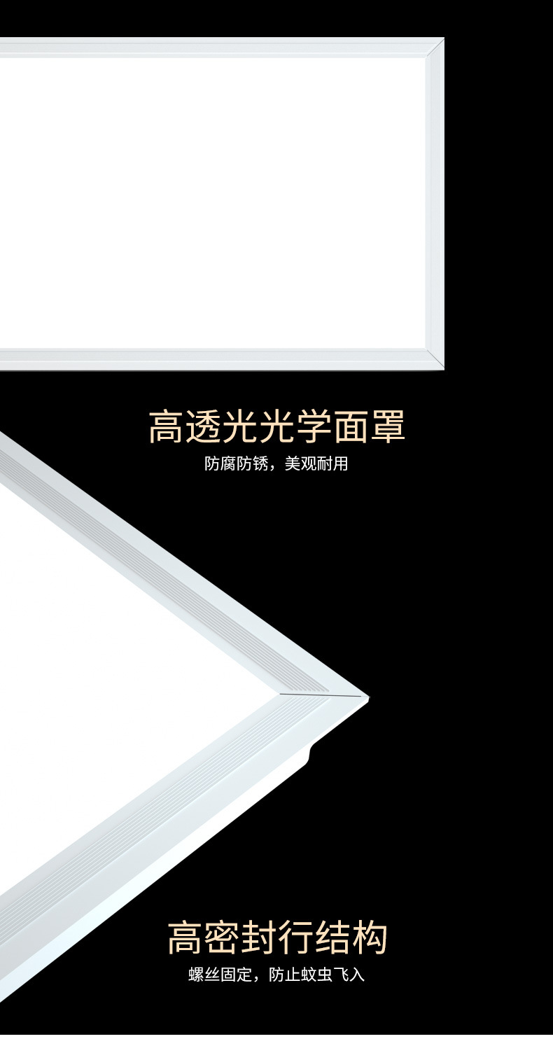 集成吊顶led灯厨房灯卫生间灯吸顶灯led平板灯嵌入式铝扣板灯详情8