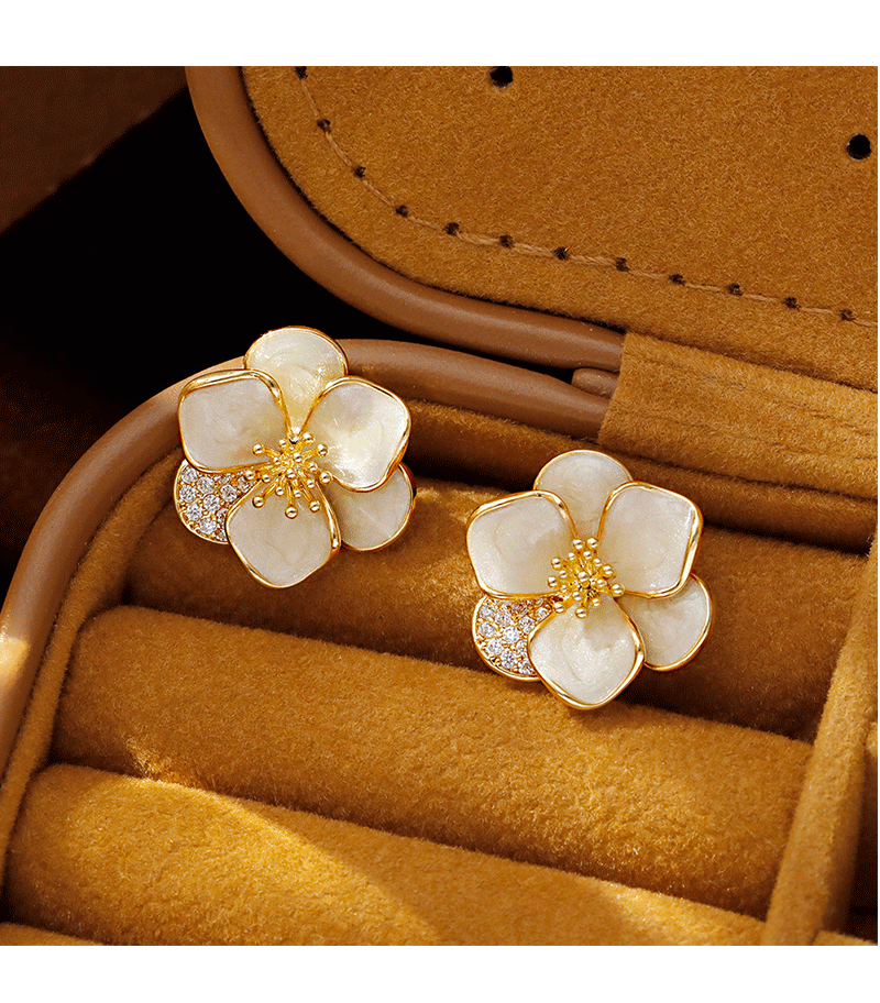 Hyacinth nicho diseño sentido alto temperamento lujo ligero aretes únicos pendientes de flores mujeres 2025 tik yin boom earwear pic 6