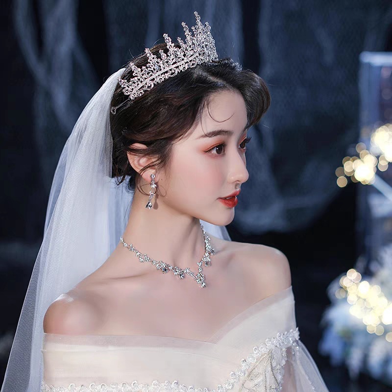 奢华大气时尚公主头饰华丽婚纱礼服超闪水晶女王发冠新娘发饰皇冠详情5