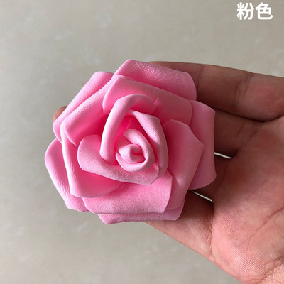 跨境7cmpe仿真玫瑰花头七夕情人节泡沫花手工材料婚庆花球灯饰详情17