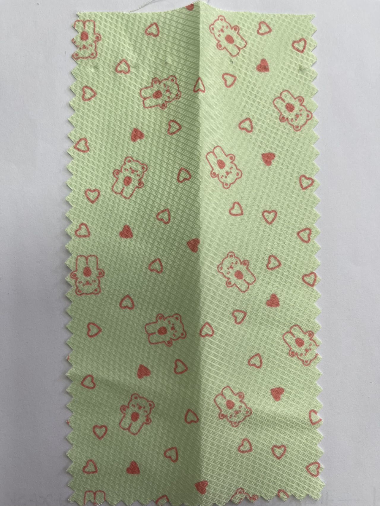 Katong Little Bear Heart digital printed fabric tablecloth, throw pillow, sofa chair cover, shopping bag, shoe and hat fabric, bow pic 3