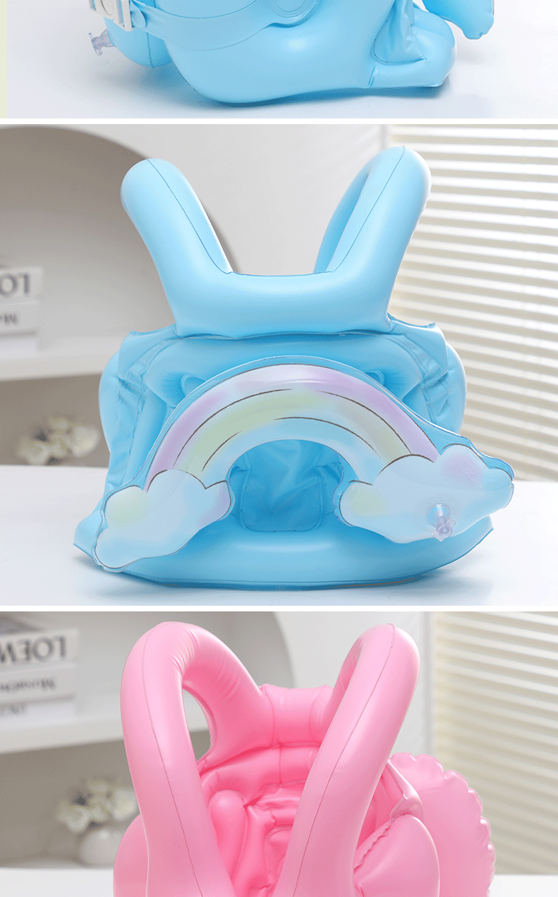 现货款冰激凌充气背心网红趴充气2-5岁宝宝浮力儿蝴蝶结童浮力衣详情9