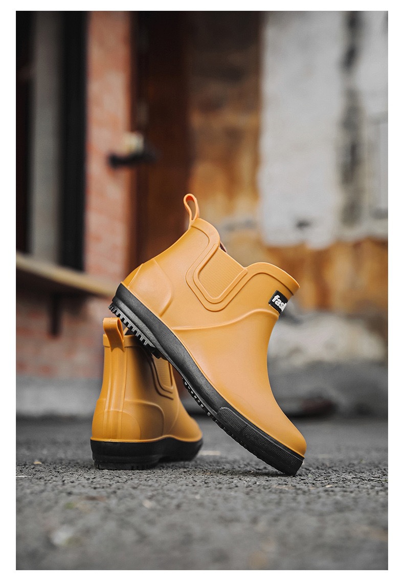 跨境雨鞋男士时尚雨靴防滑低筒新款切尔西成人户外钓鱼防水靴外贸详情19