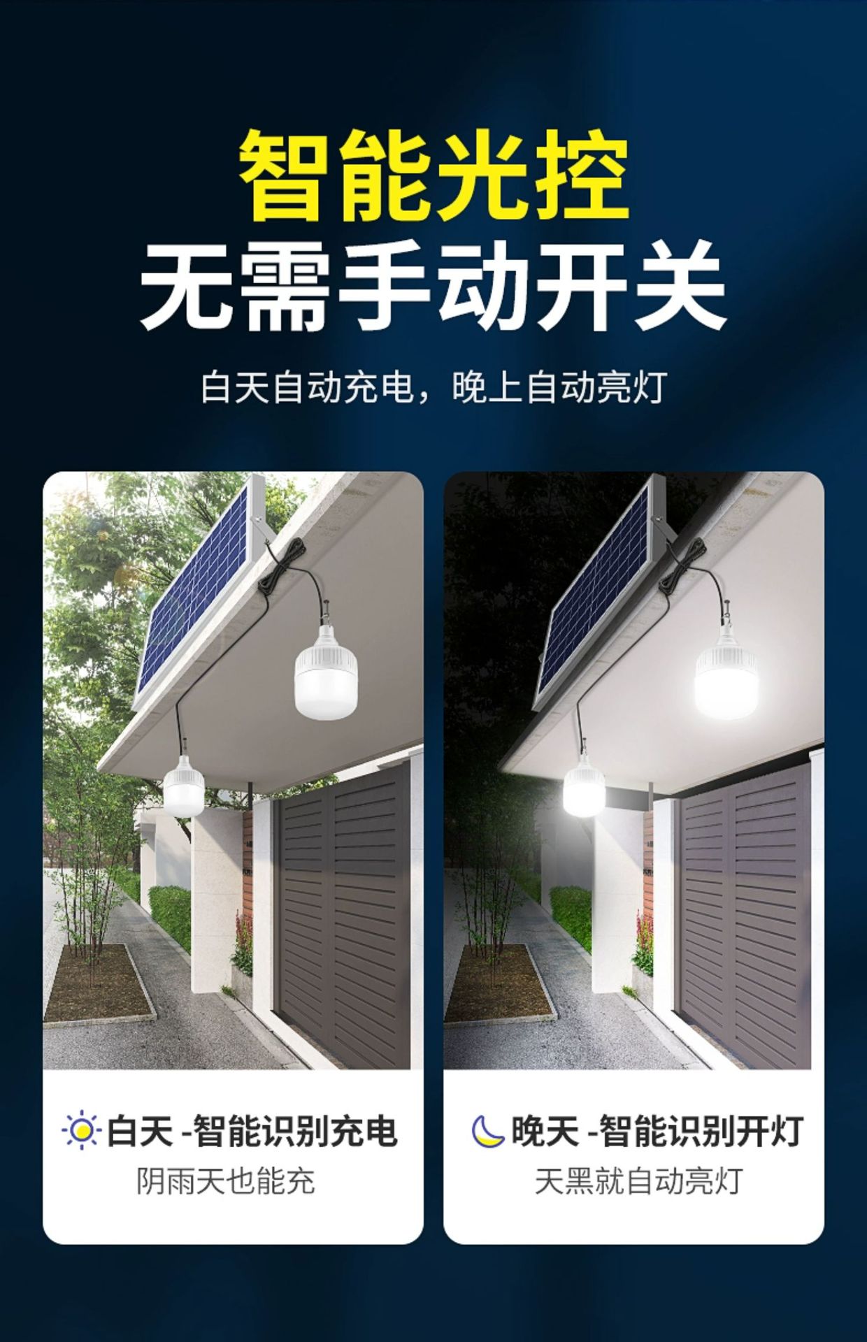太阳能灯泡充电球泡室外led应急夜市摆摊灯户外庭院灯露营跨境 pic 21