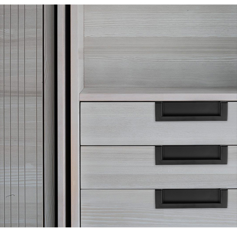 黑色嵌入式暗装拉手金色银色抽屉把手青古铜挖槽移门加长对装拉手详情11