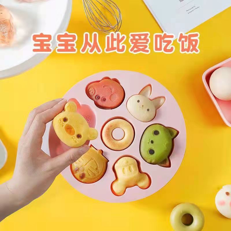 宝宝米糕模DIY蛋糕模可蒸煮硅胶模具儿童辅食烘焙工具香肠模批发详情2