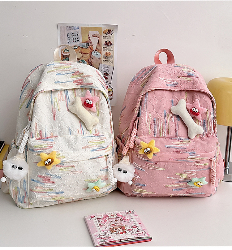 韩版书包高中生女高颜值可爱甜美背包女初中大学生电脑旅行双肩包详情19