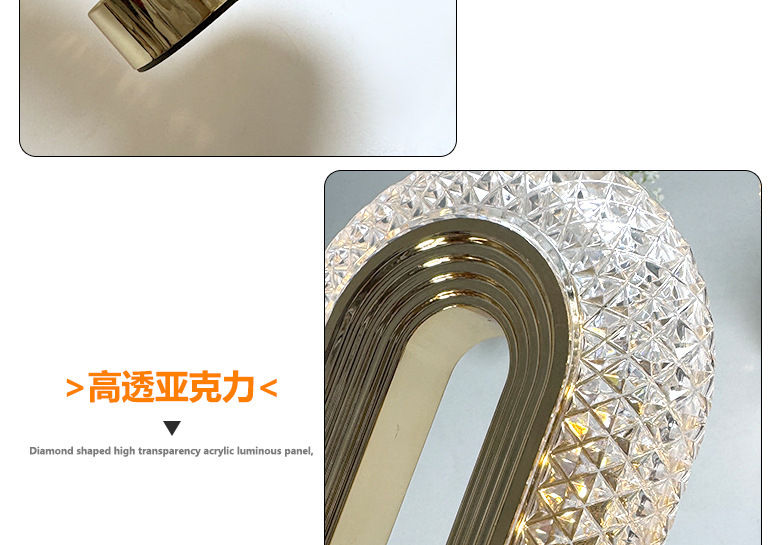 Crystal table lamp, electroplated process, track, European touch, bedroom, bedside, ambient night light, ambient light, bedroom pic 11