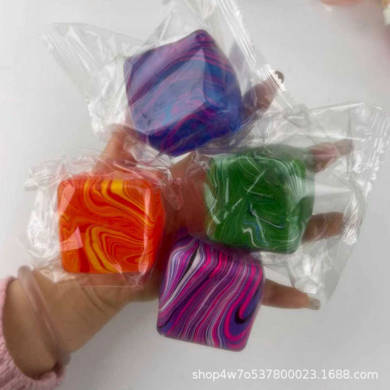 跨境Needoh同款流纹冰块捏捏乐解压玩具慢回弹方块麦芽糖捏捏工厂详情15