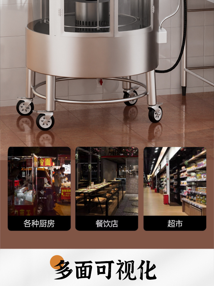 Wholesale of commercial large-capacity roast duck ovens, fully automatic rotary electric heating equipment for roast chicken and goose in roast meat stores pic 11