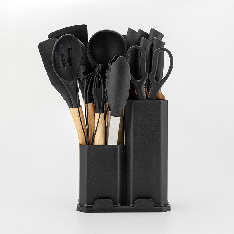 不粘锅硅胶厨具19件套锅铲汤勺硅胶炊具刀具厨房工具套装跨境现货详情8